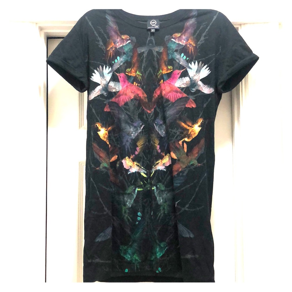 McQ by Alexander McQueen bird print tee tunic